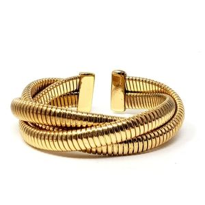 Tubogas-Style Three-Strand Chunky Statement Bangle